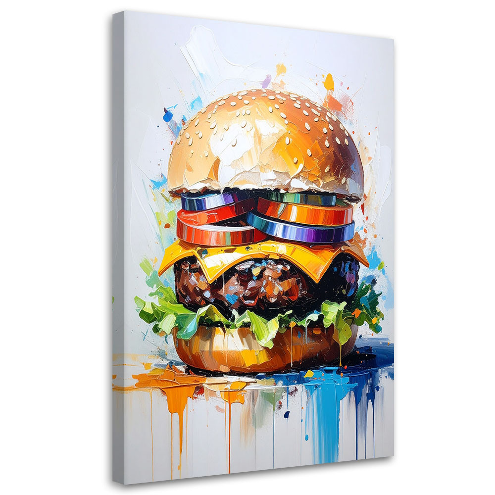 Obraz do kuchni baru jadalni, Hamburger Jedzenie 20x30