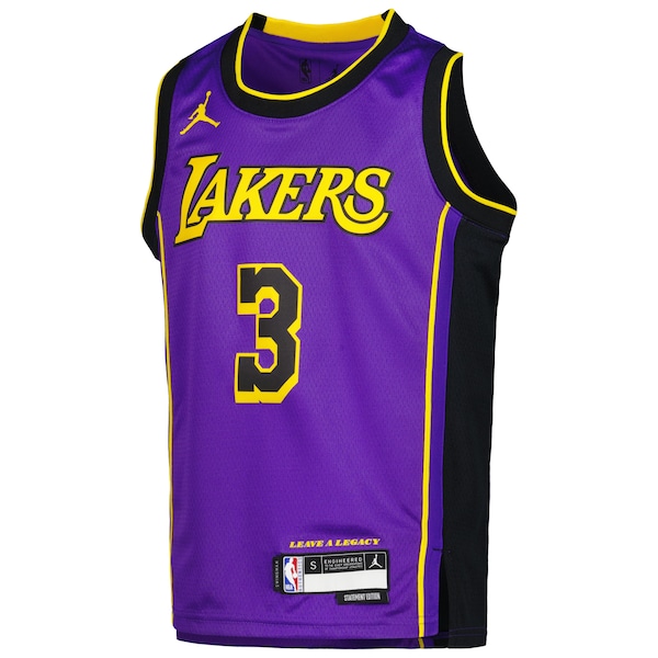 Anthony Davis Los Angeles Lakers Jordan Brand Youth Swingman Jersey - Statement Edition - Purple