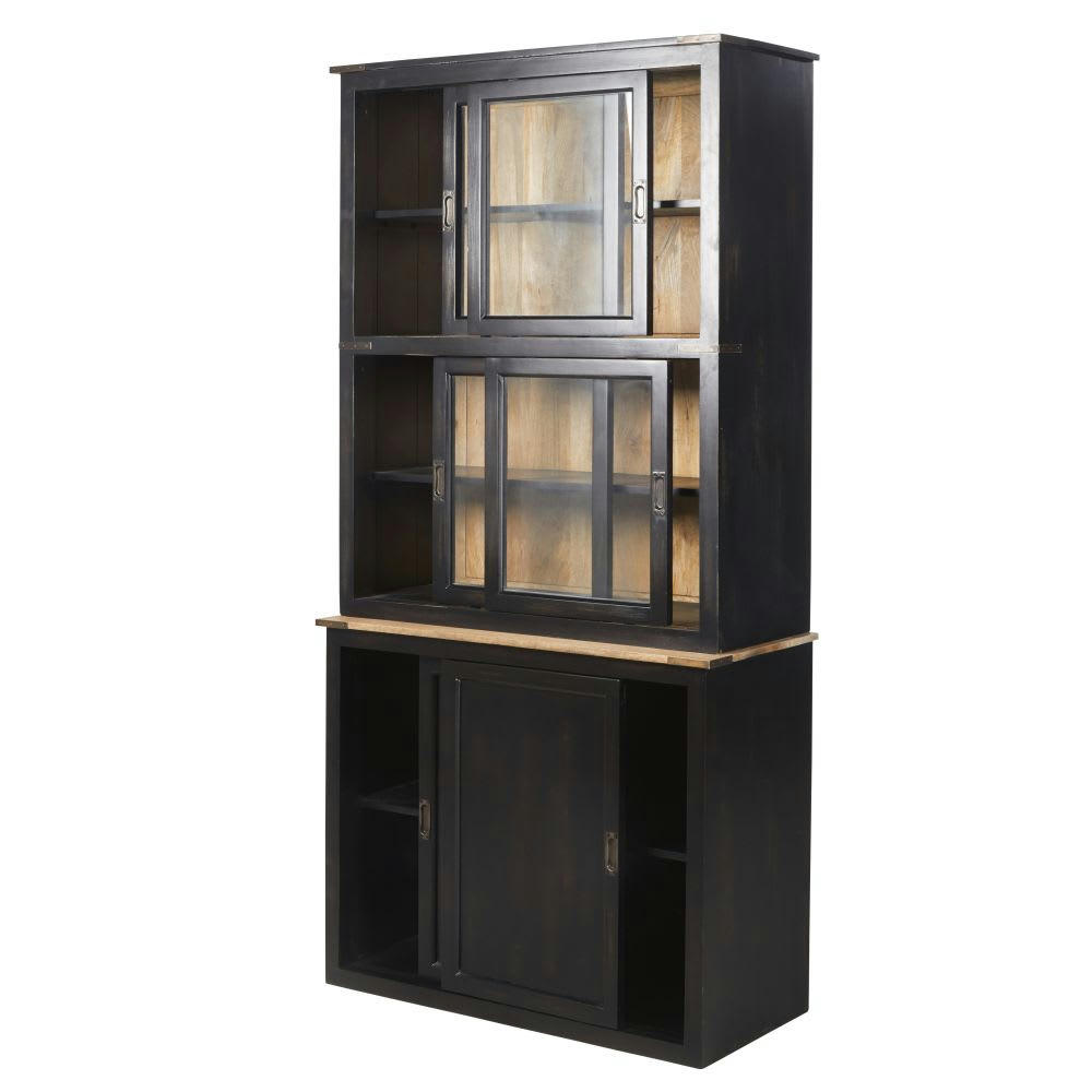 Indies - Vitrine 6 portes noire