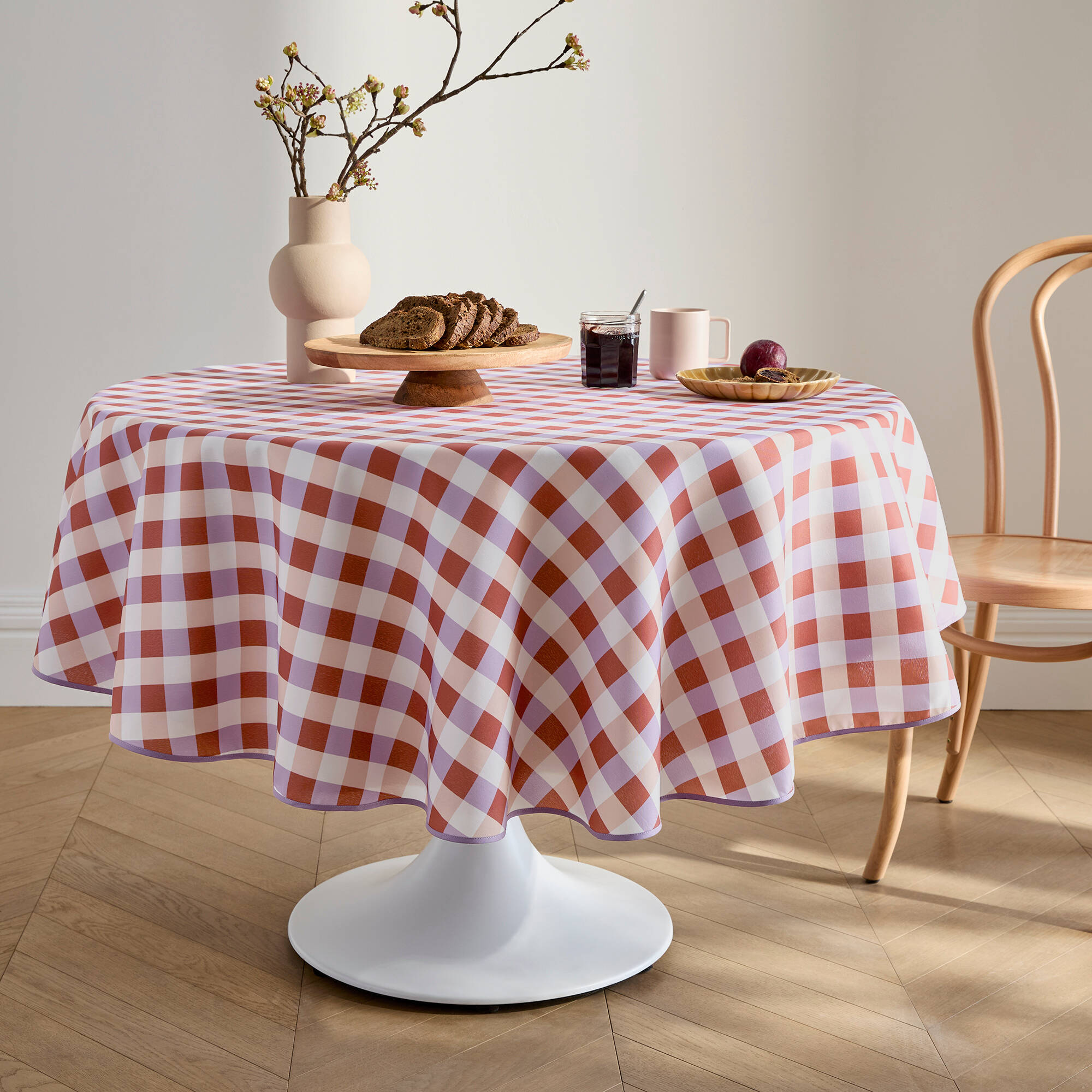 Nappe imprimé damier entretien facile