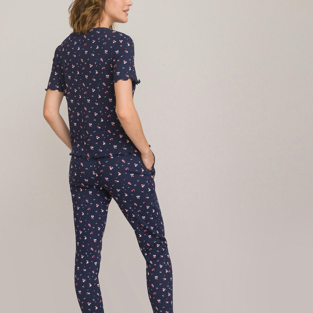 Pyjama en maille, imprimé fleurs