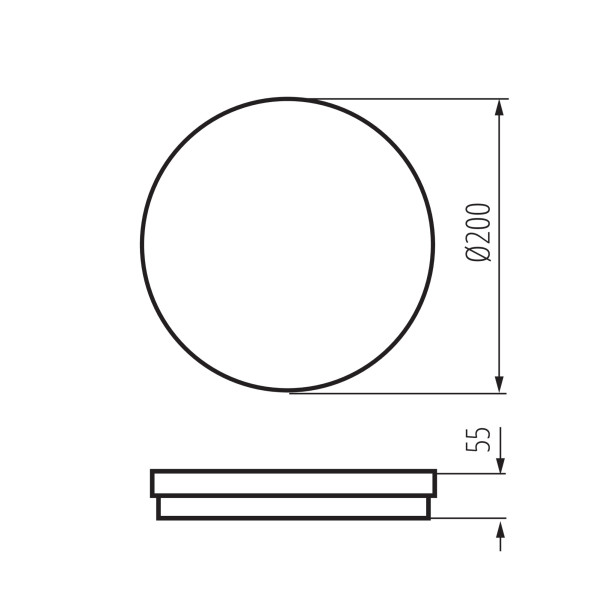 Plafoniera LED LL OHIO 20W CCT-O-WG 66640 LightLogic złoty balkon łazienka