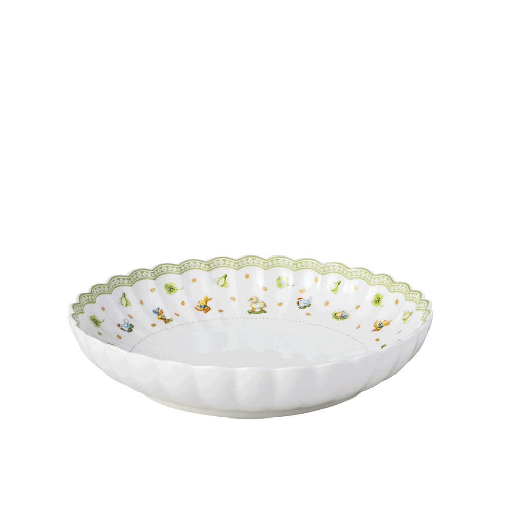 Easter Delight Pasta bowl - Green, 9.3'', Premium Porcelain