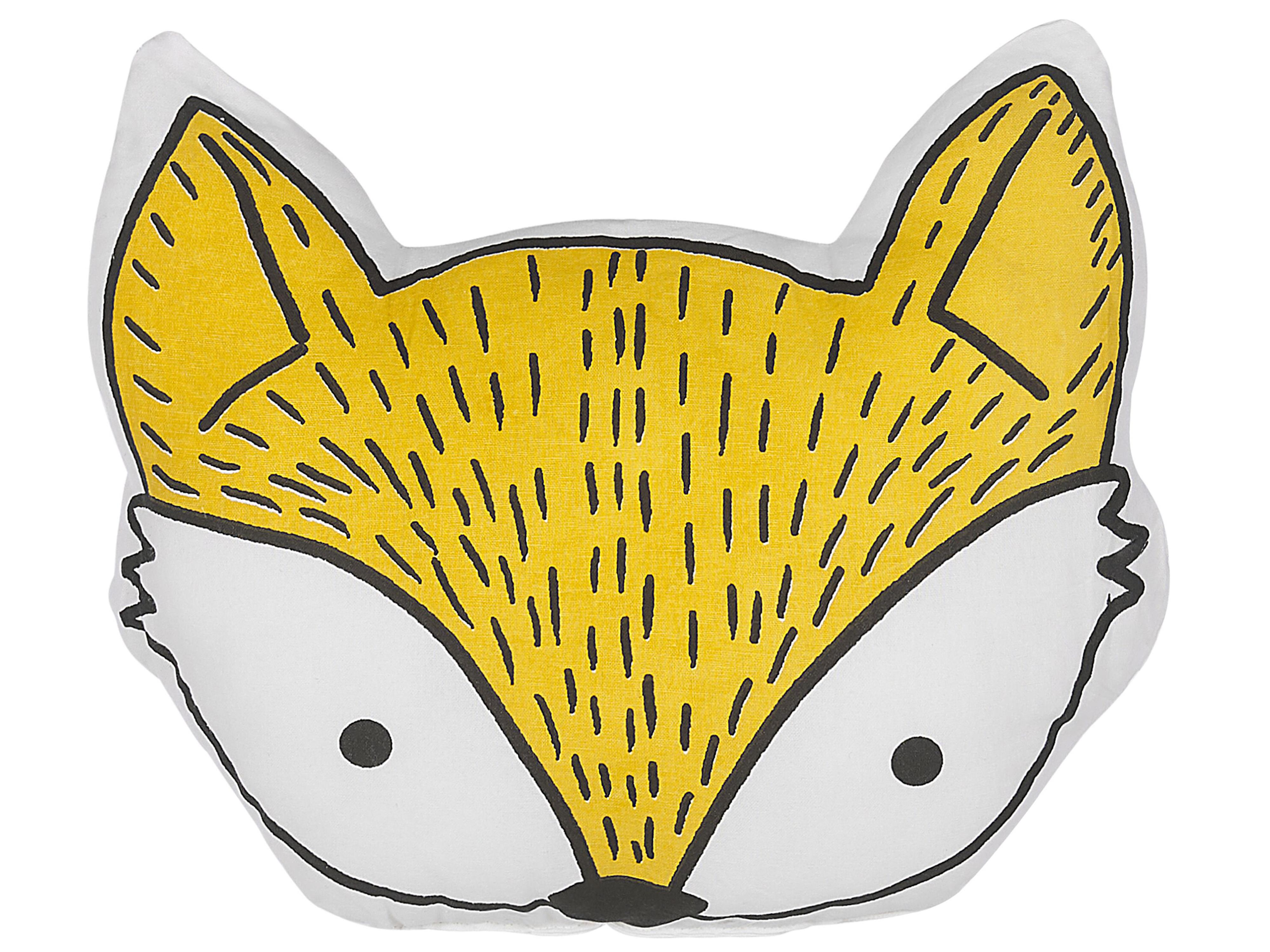 Throw Cushion VADODARA Cotton 50 x 40 cm Yellow Fox