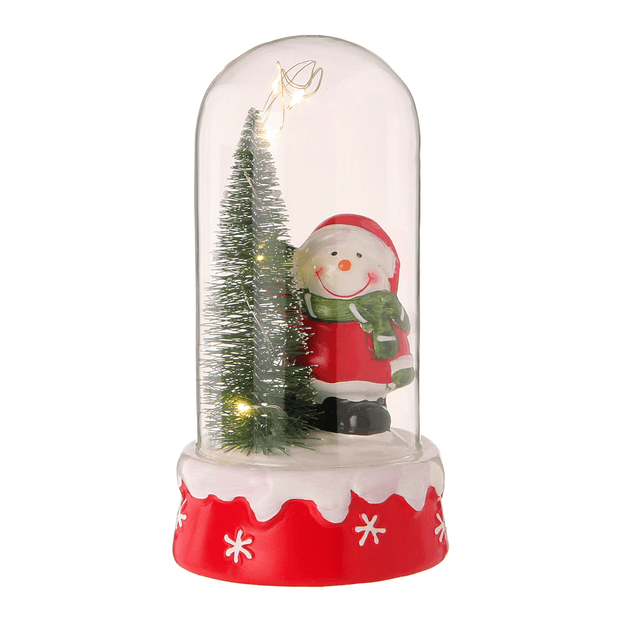 REDOMA BONECO DE NEVE ADORNO LED 19 CM BORDAR, AMAR E CELEBRAR