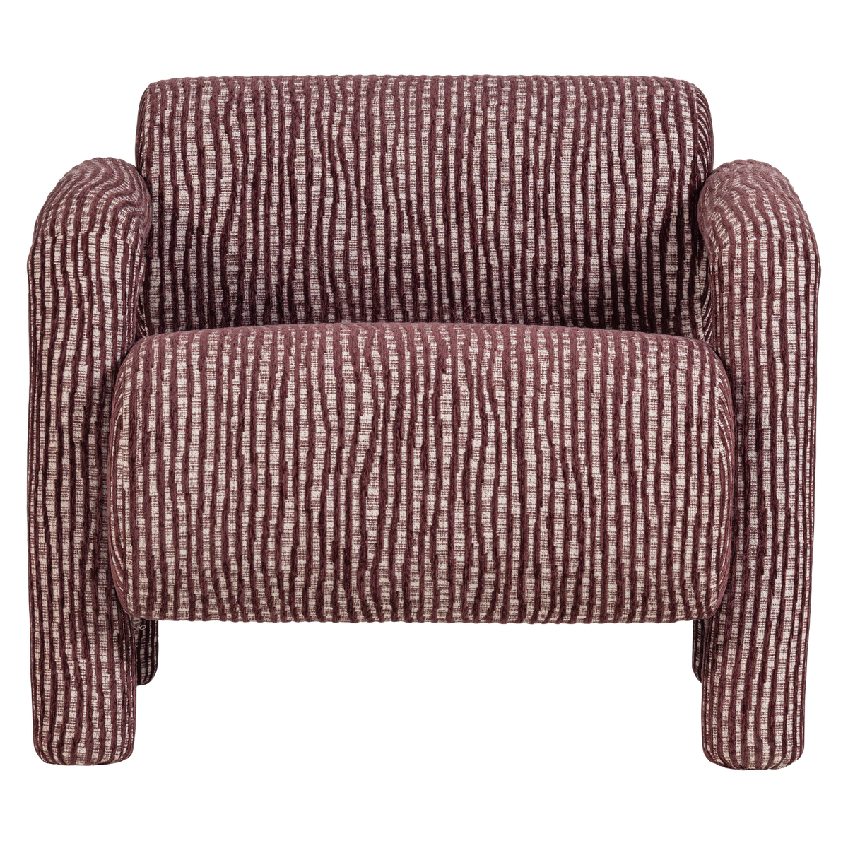 WOOOD fauteuil Lenny - Dessin - Bordeauxrood - 65x76x82