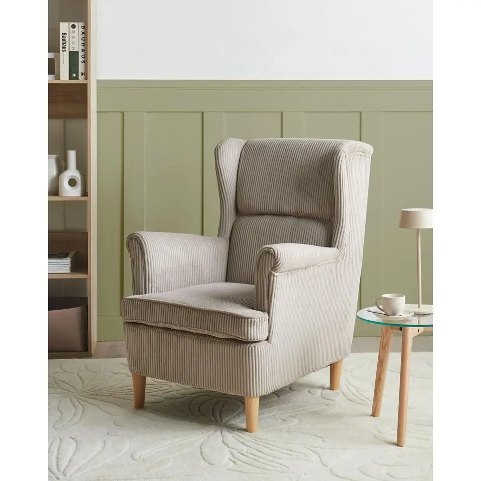 ABSON - Fauteuil - Beige - Corduroy
