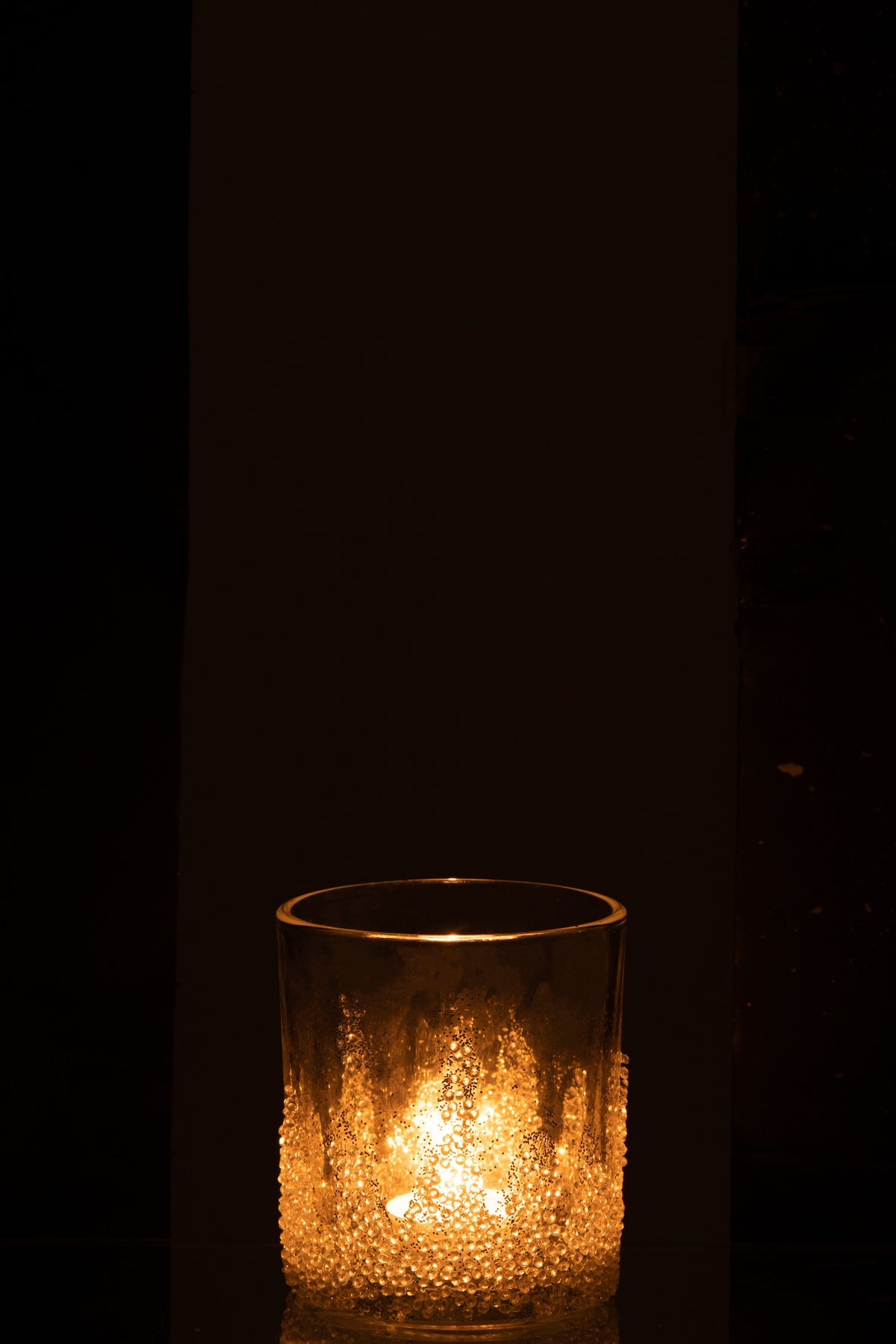 J-Line windlicht Suiker OnderaanKlaar - glas - medium - 2 stuks