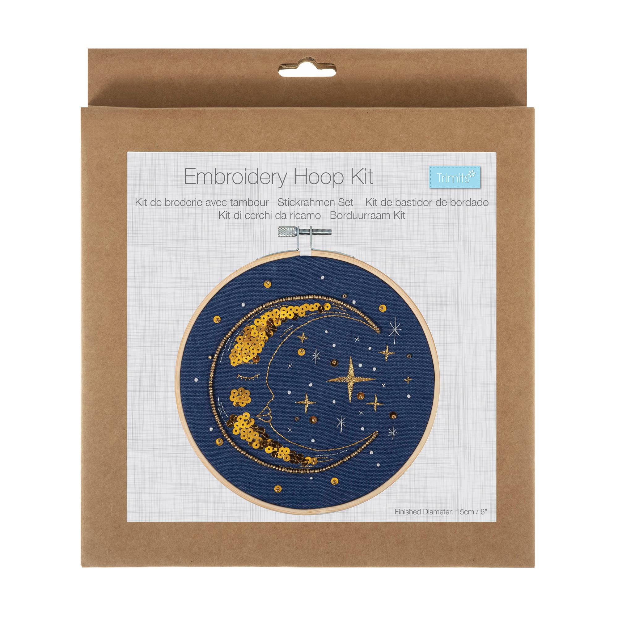 Trimits Moon Embroidery Hoop Kit