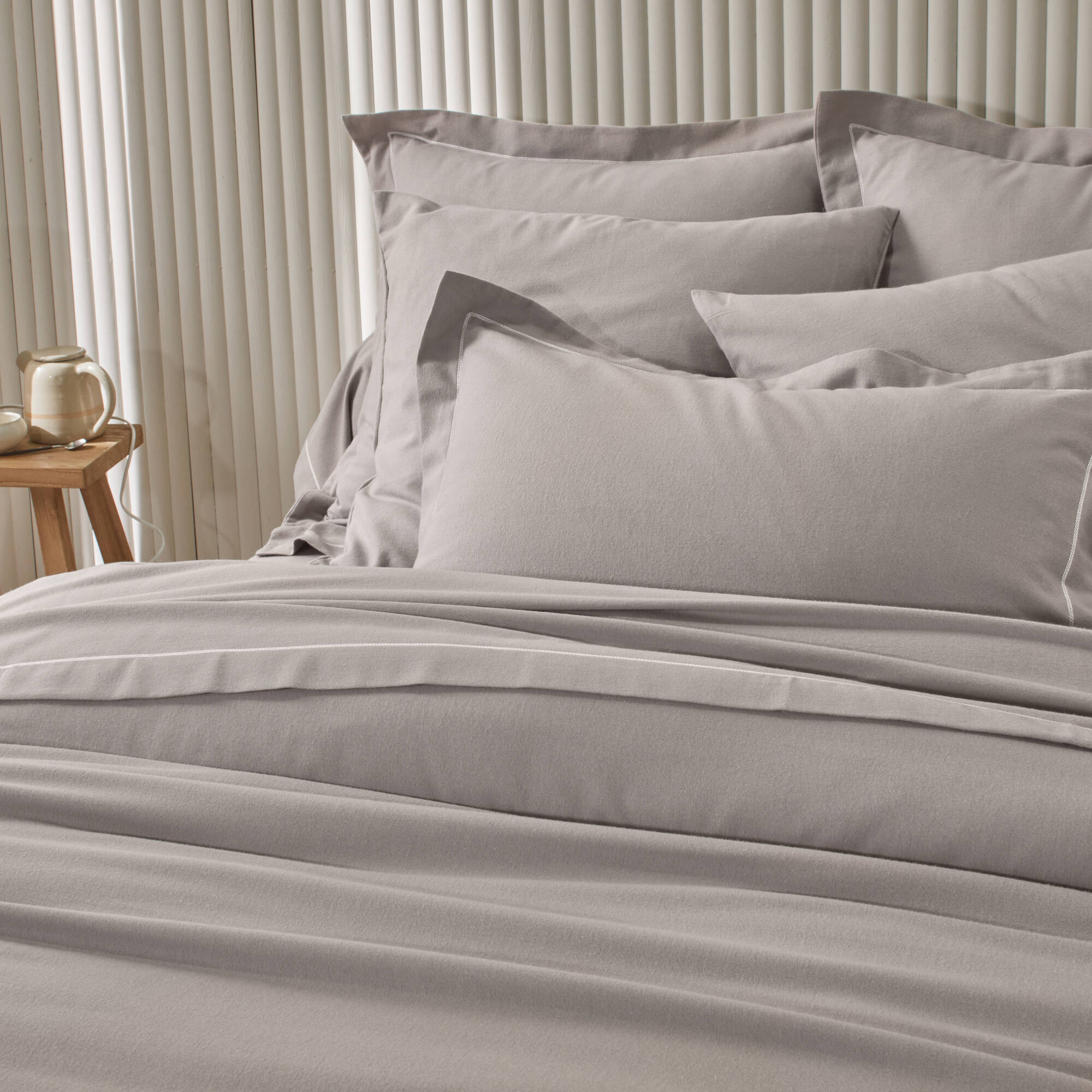 Linge de lit uni flanelle