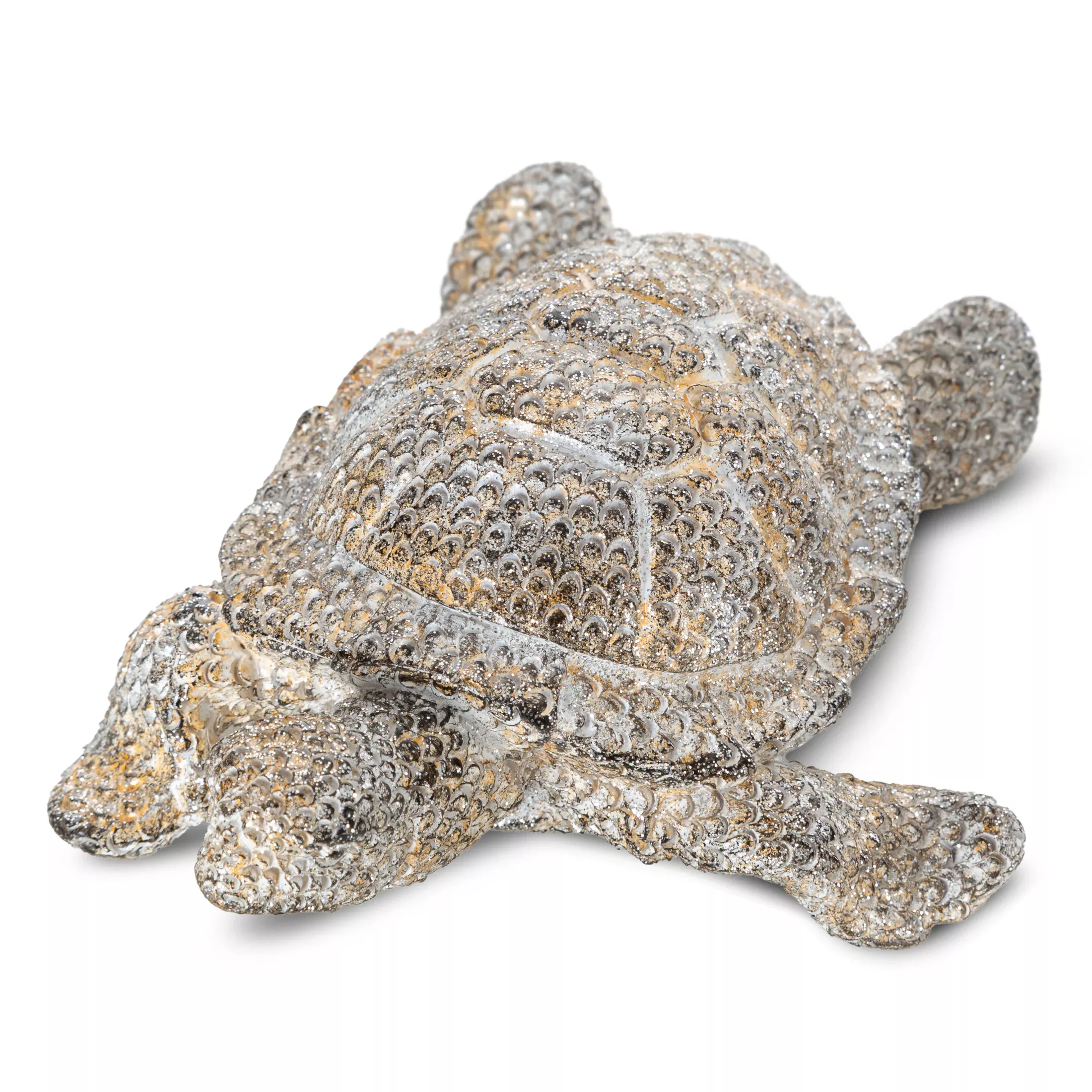 Figurka stalowa żółwo drobnym strukturalnym wzorze 15x12x6 cm BARY