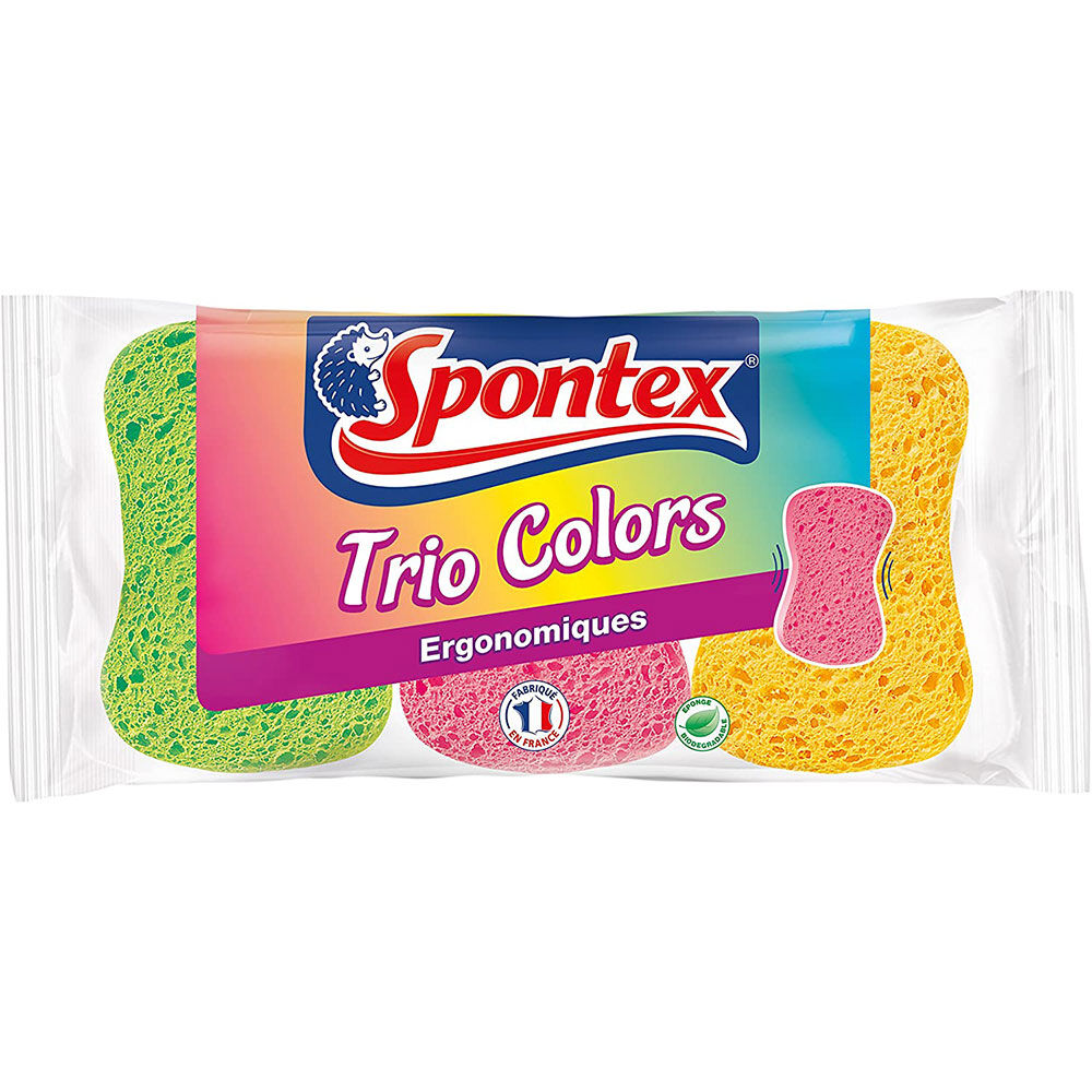 éponge trio colors Spontex x 3