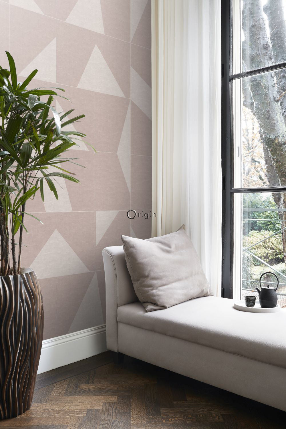 Origin Wallcoverings fotobehang grafisch motief oudroze - 200 x 300 cm - 357231