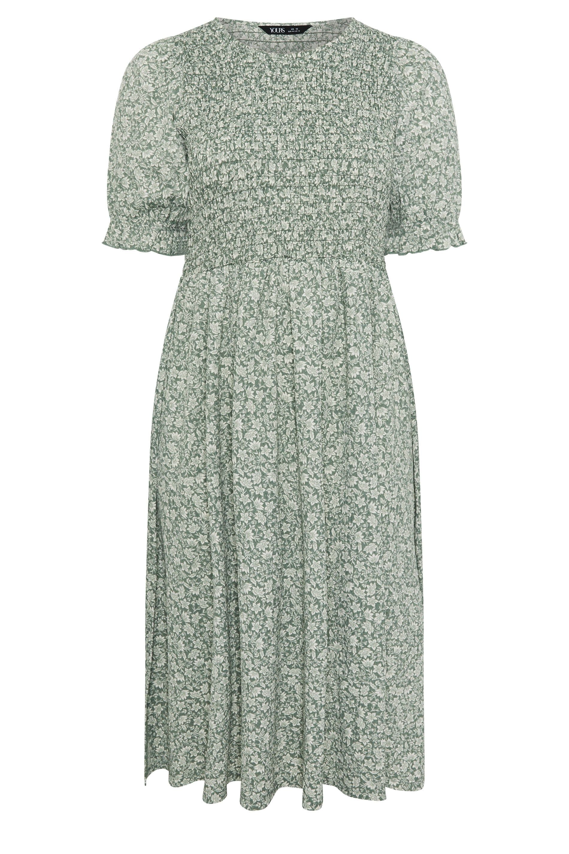 Yours Shirred Ditsy Floral Dress