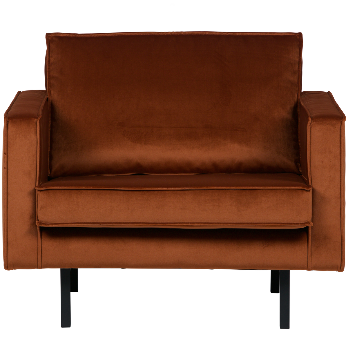 WOOOD fauteuil Rodeo - Velvet - Roest - 85x105x86