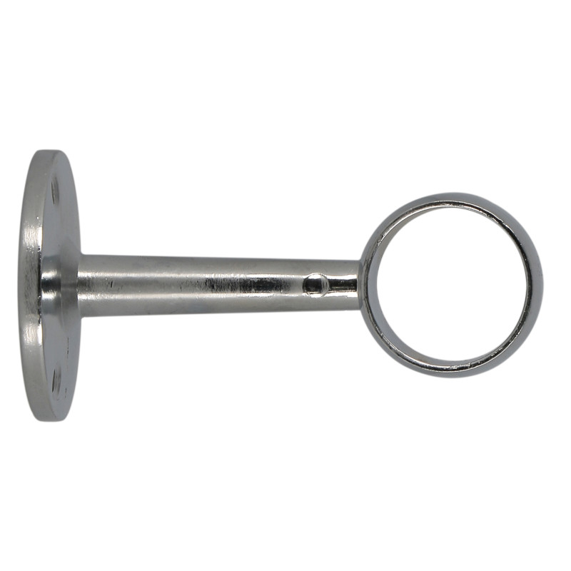 Support pour barre de dressing à oeil chrome Ø 25 mm x 7 cm 2 pièces MOBOIS