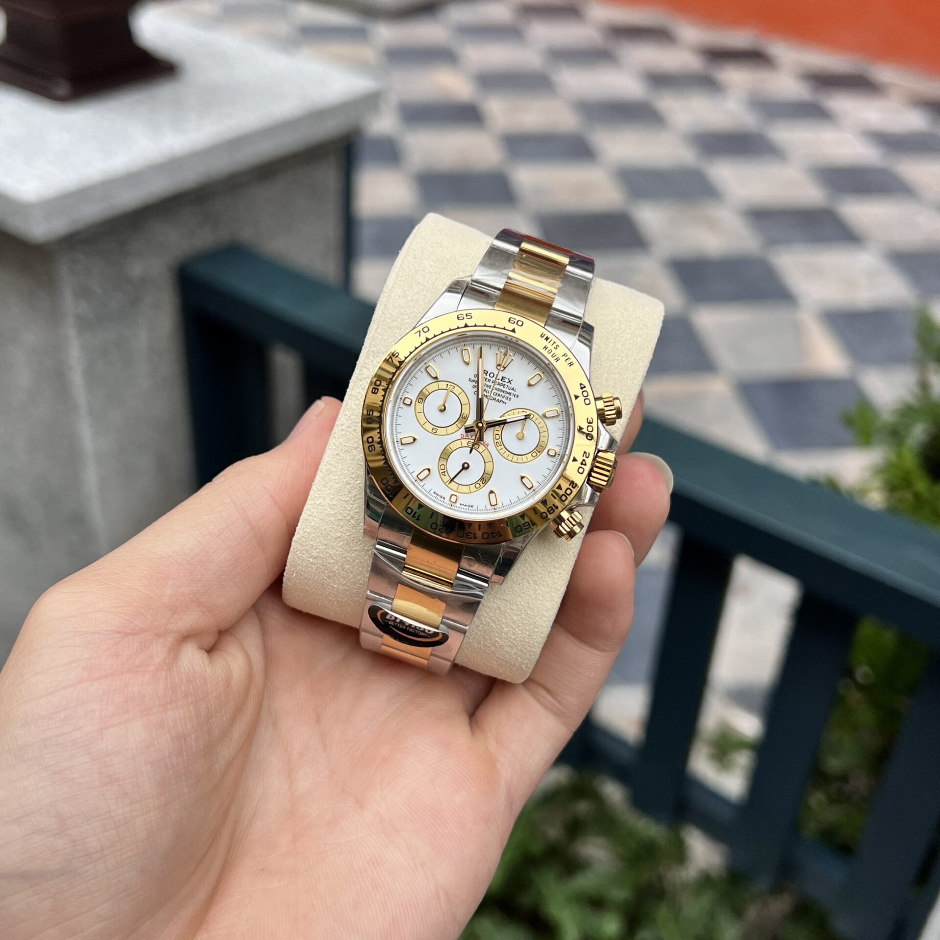 Rolex Daytona 126503 SS/YG Plated White Dial 40mm Oyster Super Clone