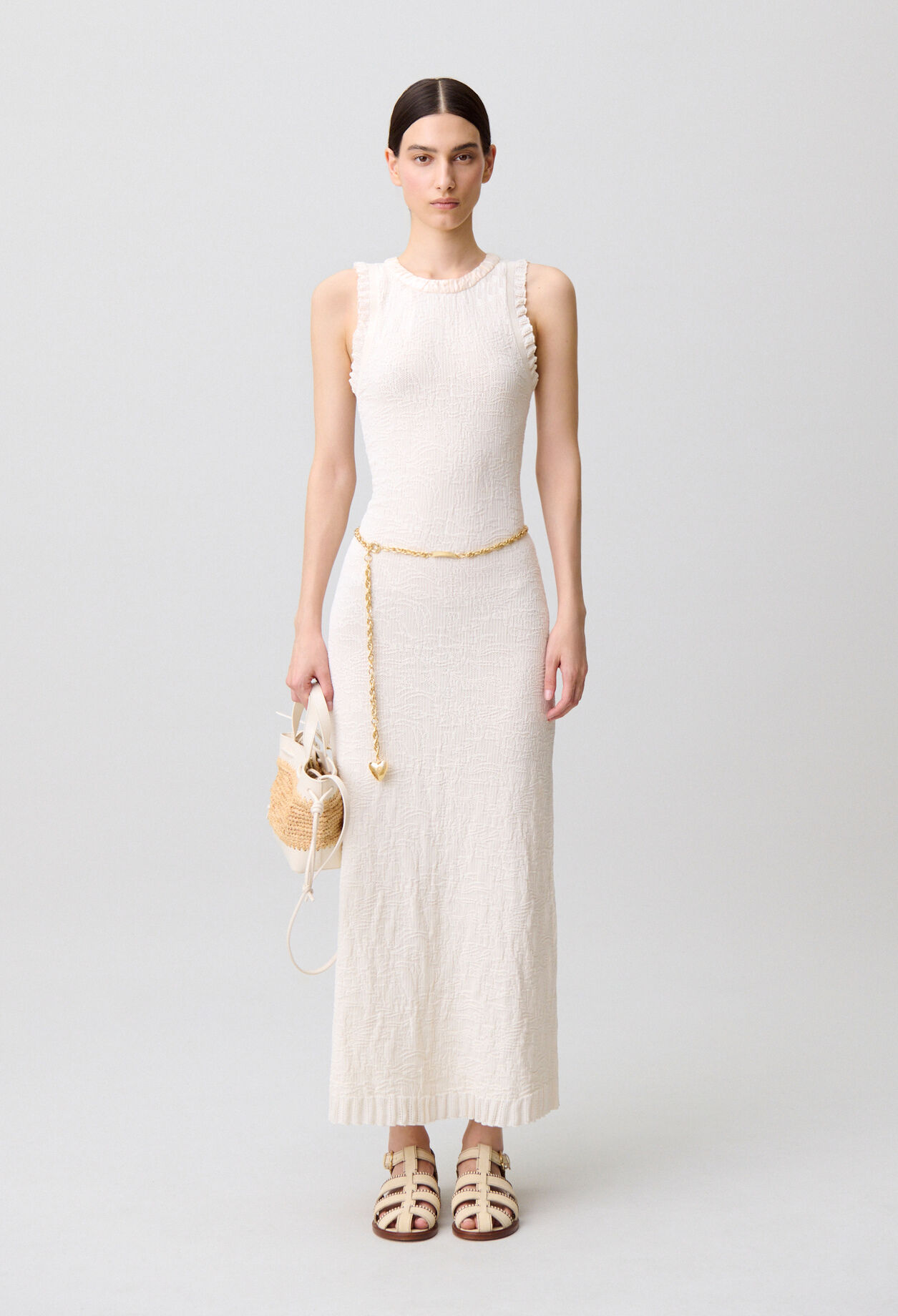 Robe longue maille