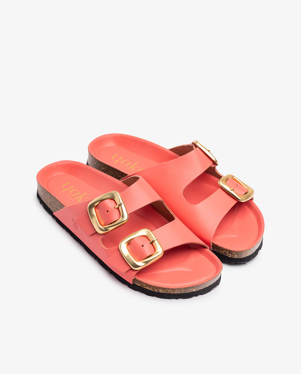 Sandalia plana GRANADA-700 coral