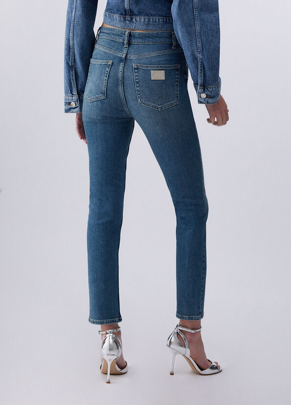 Jeans slim fit a vita alta