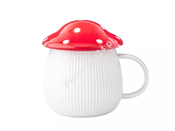 Kubek z pokrywką 0,37 L Altom Design - Muchomor 07.KG.3581