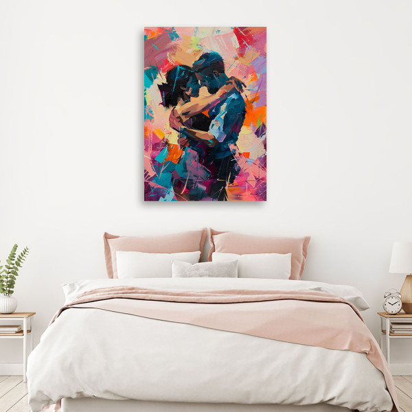Feeby Obraz na płótnie, Zakochana para Abstrakcja 40x60