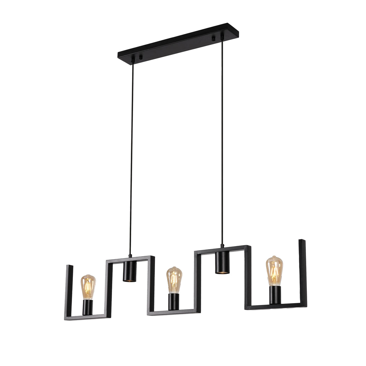 Ylumen hanglamp Row - 5 lichts - 112 x 150  cm - zwart