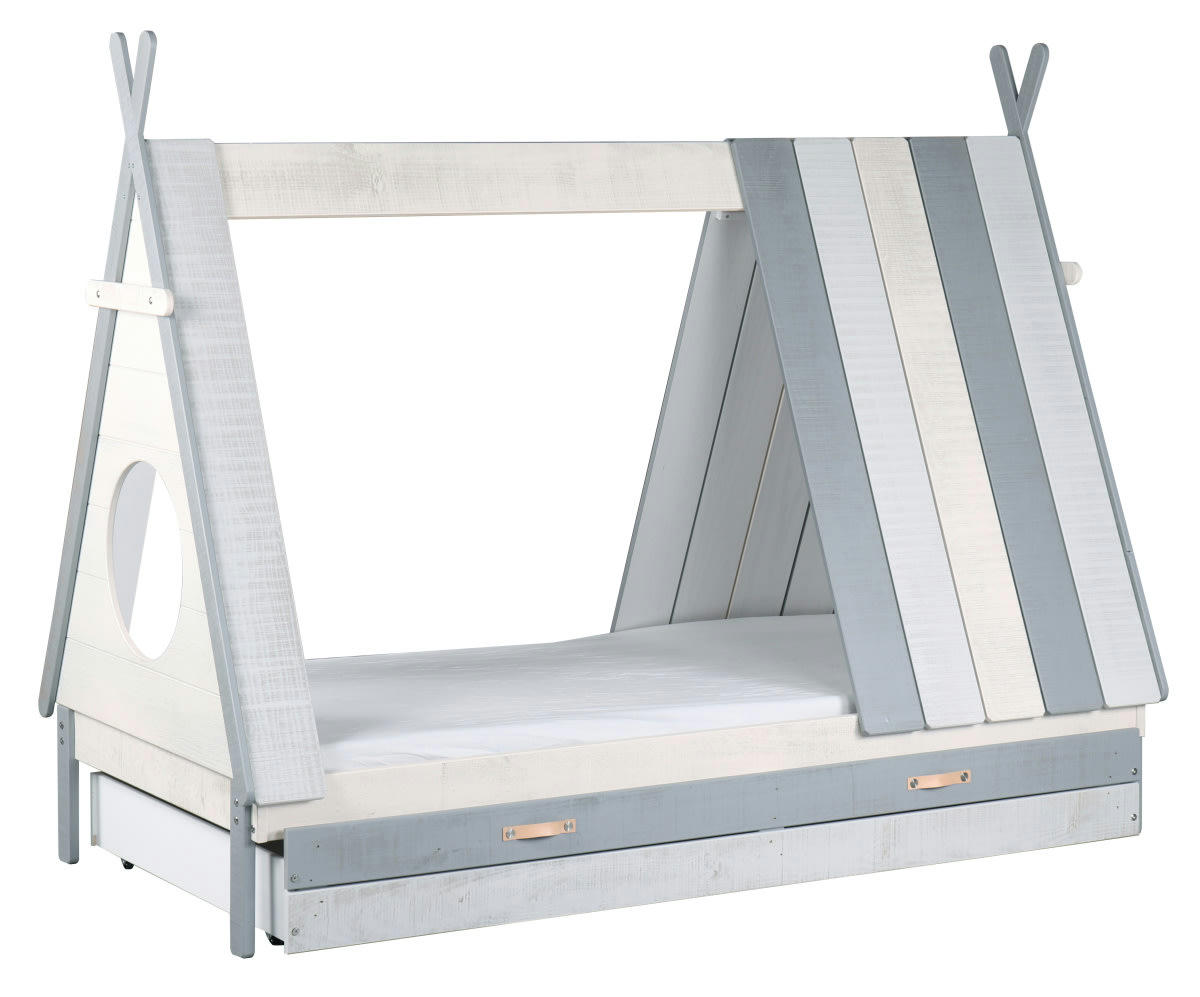 SIOUX - Lit enfant   avec tiroir multicolore      90x200