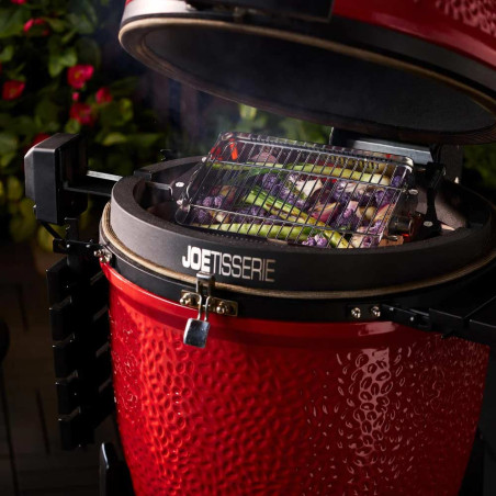 2 paniers rôtissoire   tige JoeTisserie barbecue Classic et Big Joe - Kamado Joe