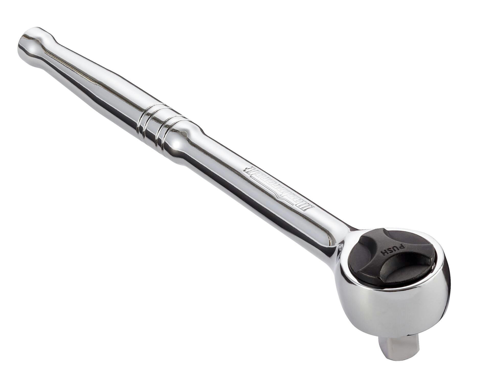 Mastercraft 1/2-in Drive Round Head Ratchet, Nickel-Chrome Plating