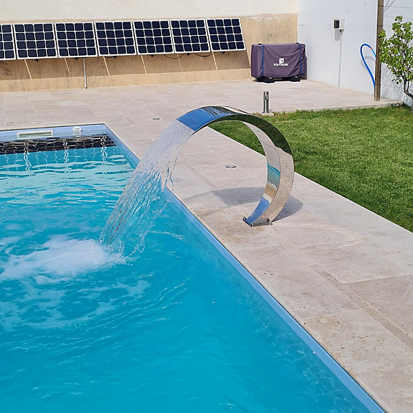 Cascade de Piscine en INOX Cobra Hauteur 80cm Zenlys Fontaine Décoration