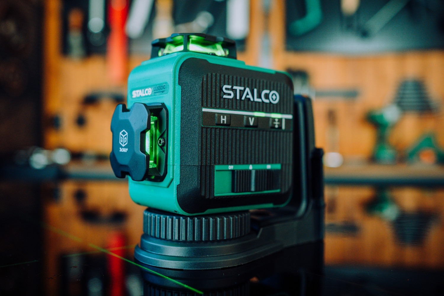 Laser krzyżowy 3D LLS3DG zielony STALCO S058597004 STALCO S058597004