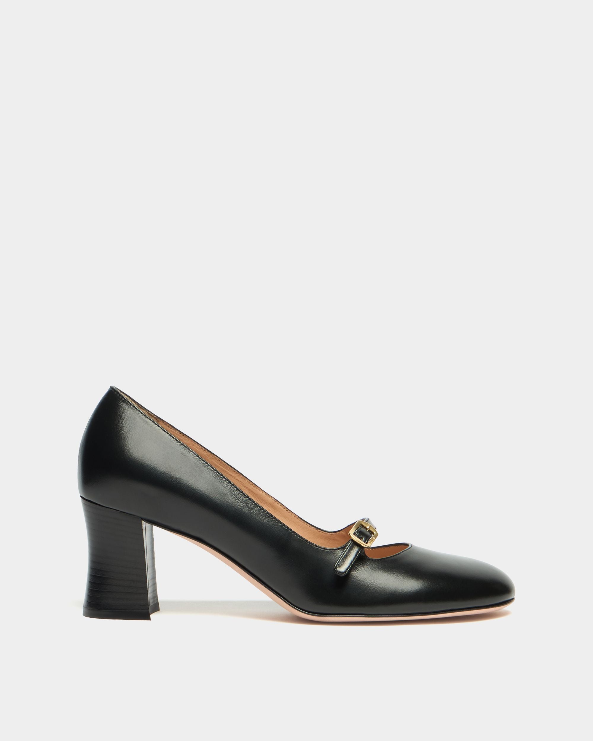 Saule Mary Jane Pumps aus schwarzem Leder