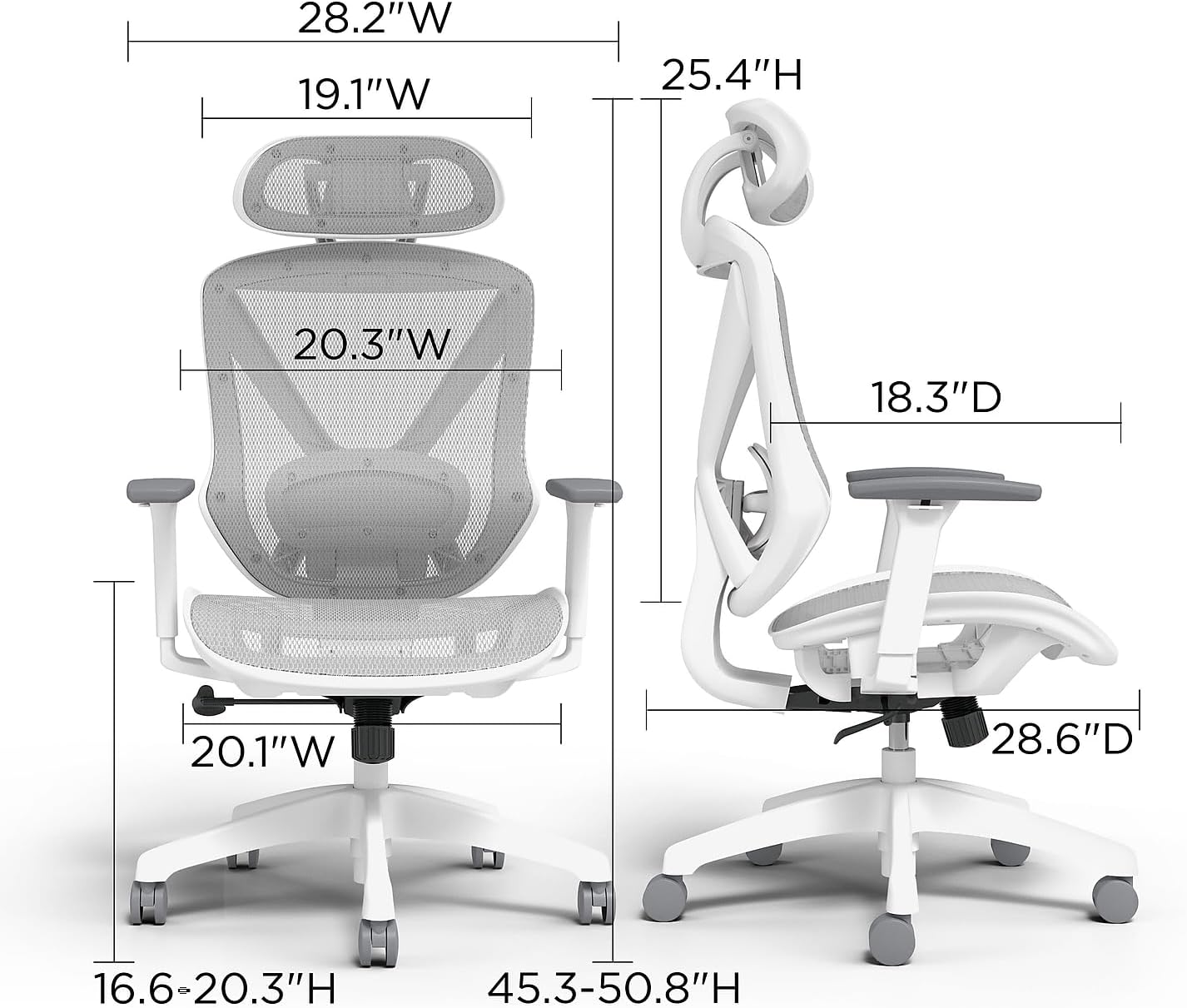 STAPLES Ergonomic Task Chair, Mesh, Ergonomic, Lumbar Support, Gray