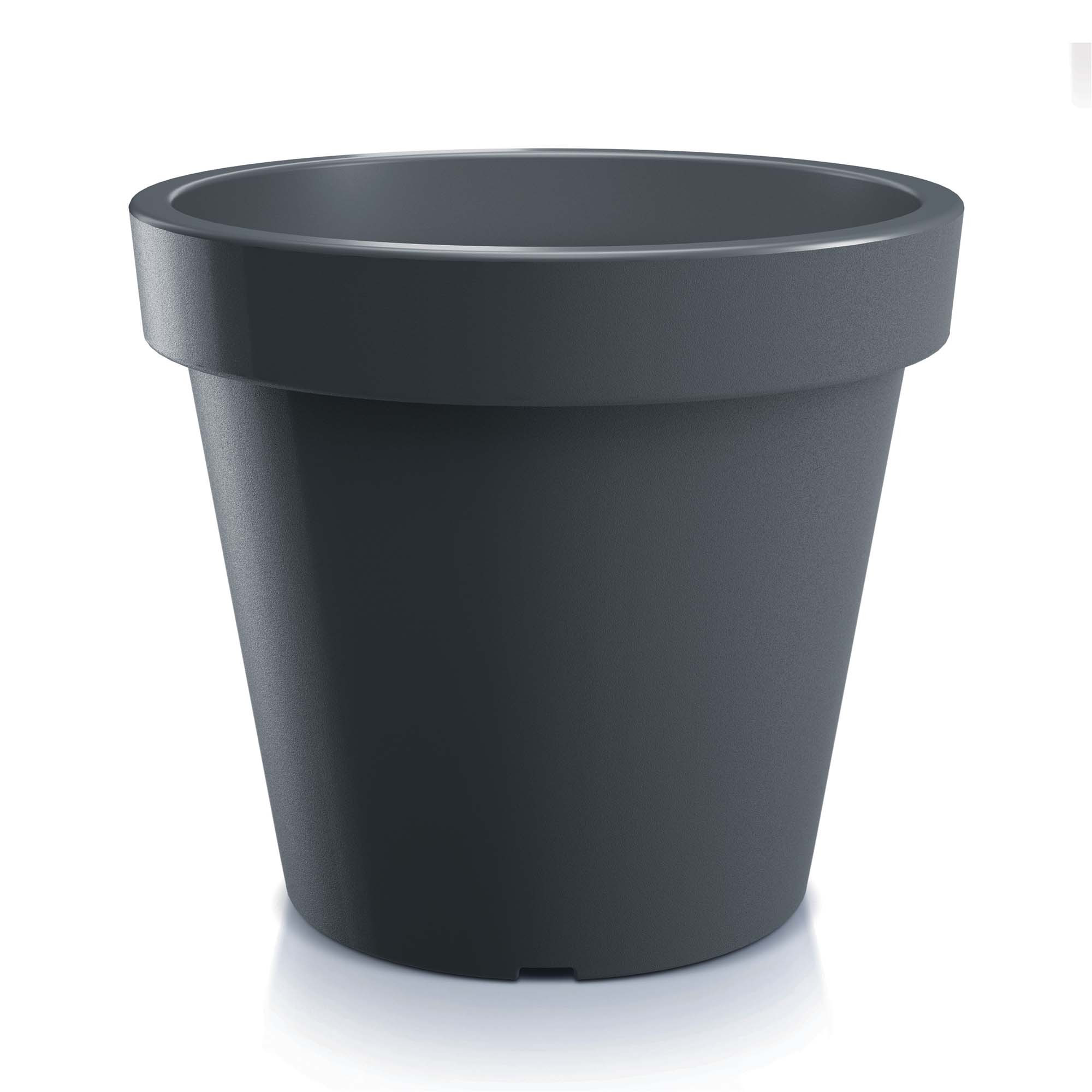 Doniczka Donica Okrągła Ogrodowa Antracyt Lofly 29,3 Cm