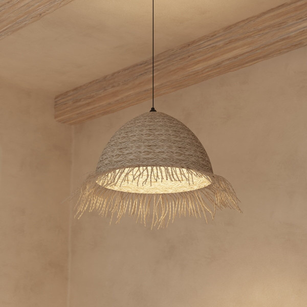 LAMPA WISZĄCA Sea view 56 cm naturalna Z TRZCINY I ŻELAZA