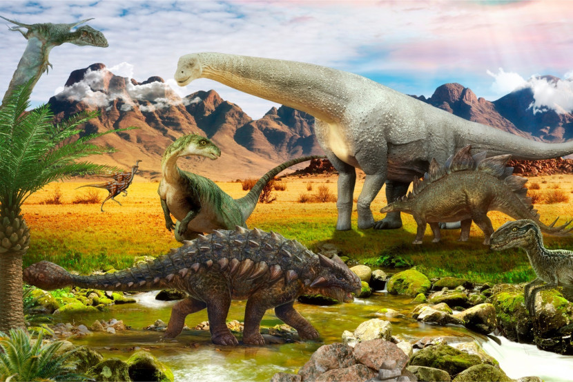 Fototapeta Dla Dzieci Dinozaury Krajobraz 3D 90x60cm