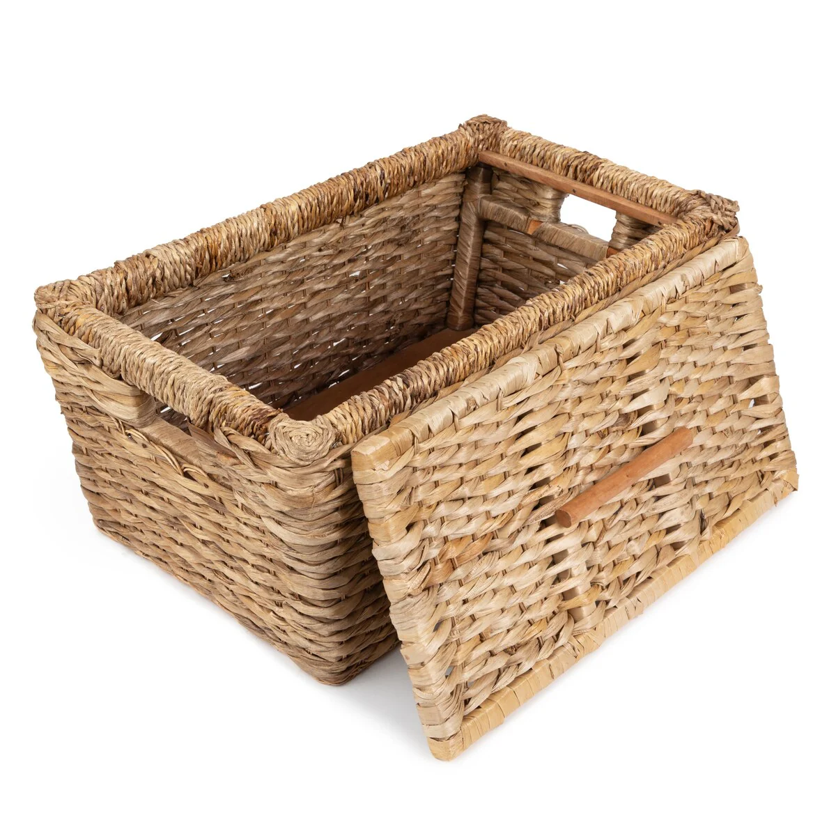 Wicker Toy Chest Large Rattan Storage Blanket Basket with Lid