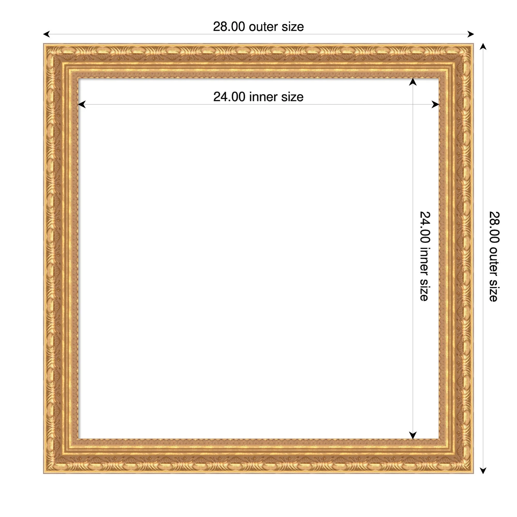 Amanti Art Versailles Gold Framed Dry Erase Magnetic Board