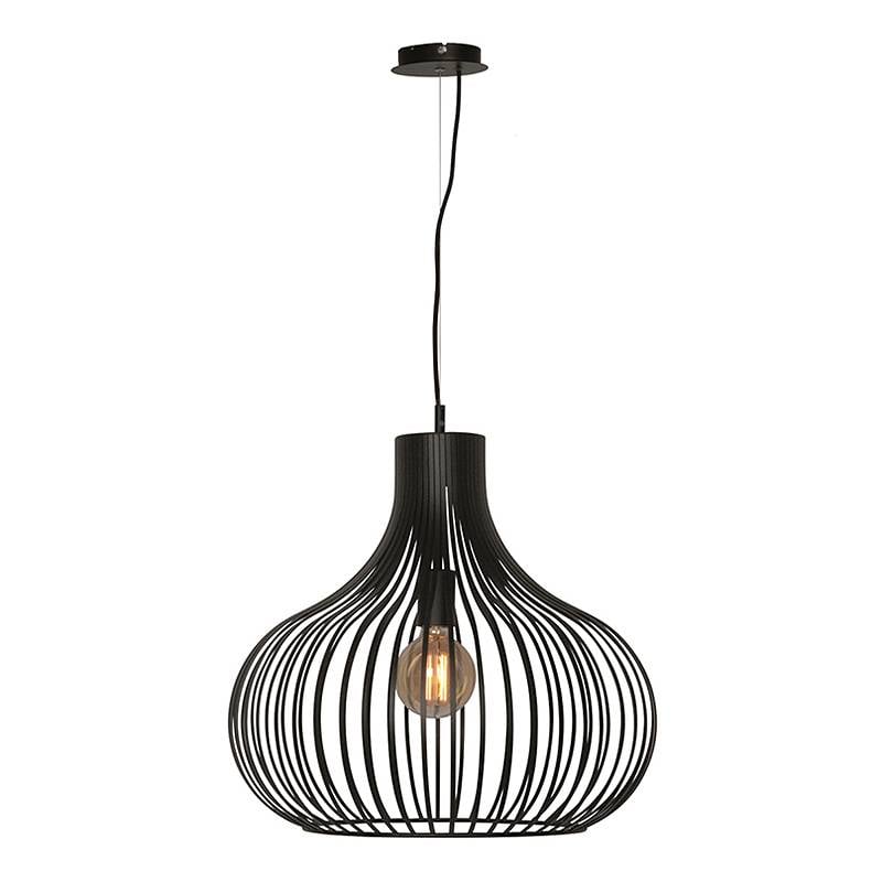 Freelight hanglamp Aglio - 1 lichts - 48 x 150  cm - zwart