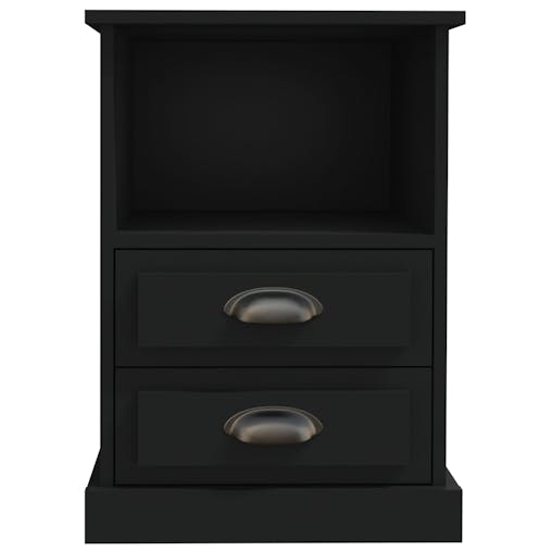NNEVL Bedside Cabinets 2 pcs Black 43x36x60 cm