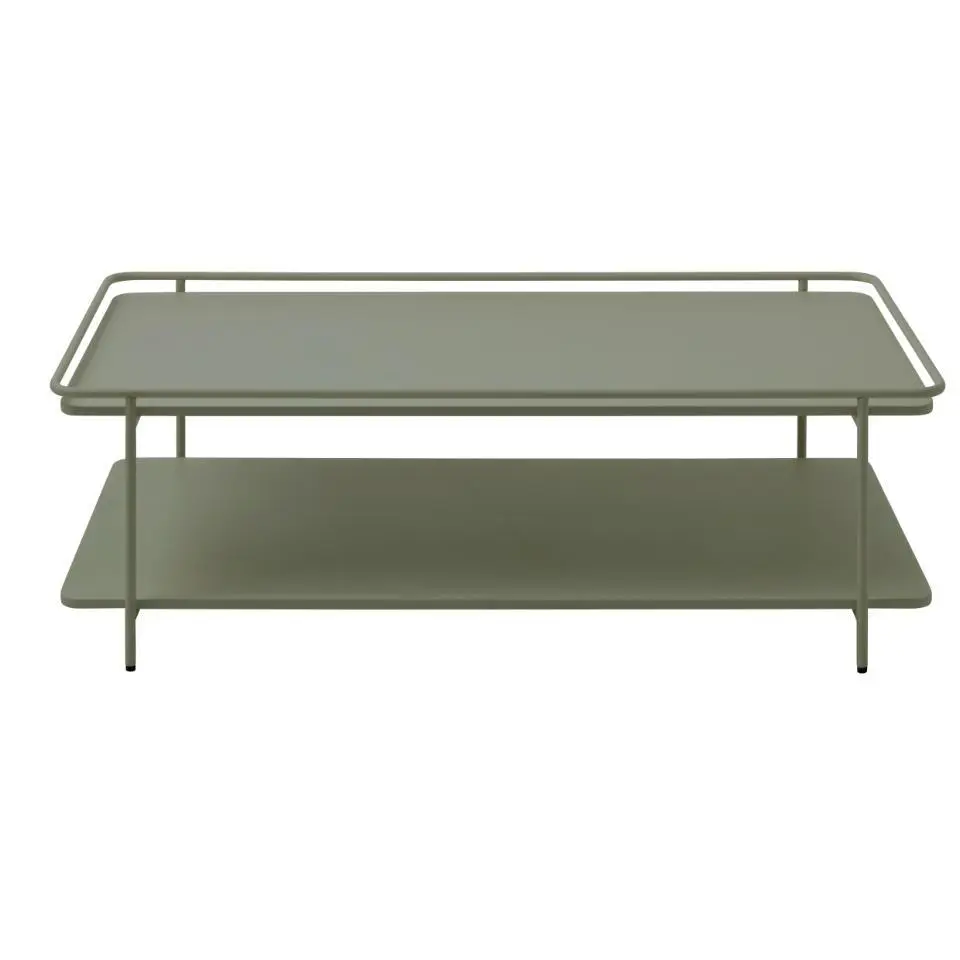Salontafel Groen Metaal - 110x55x34,3cm - Yuba