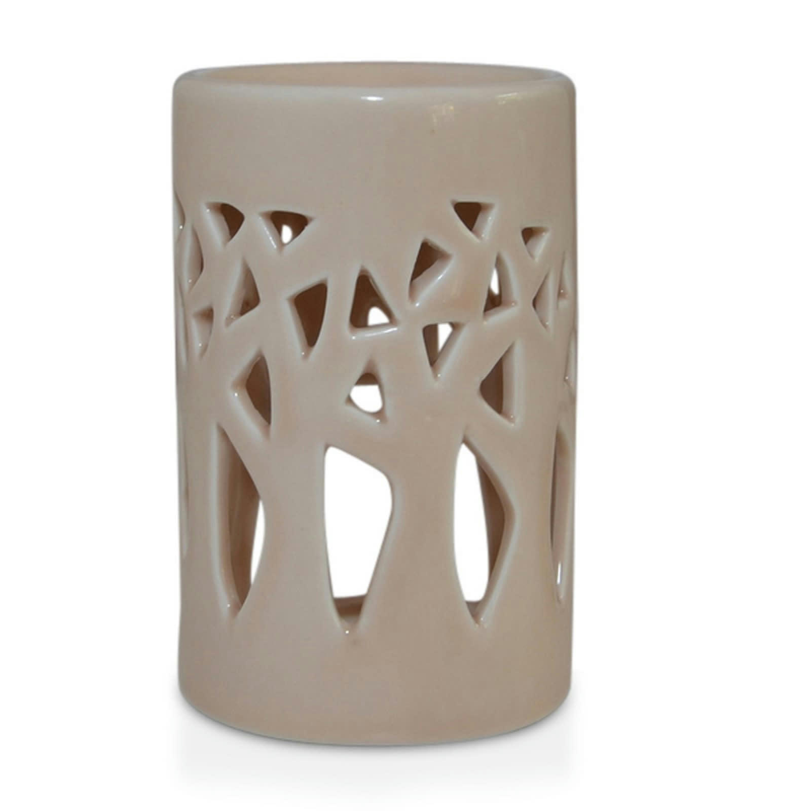 FORET - Brûle parfum forêt en céramique beige
