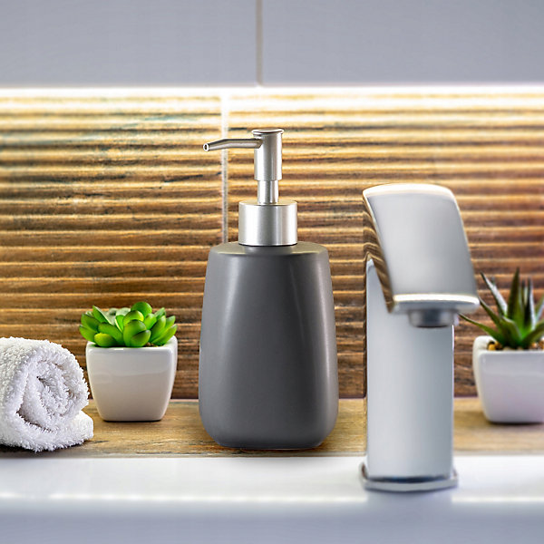 KADAX Distributeur de Savon Liquide Porte-Savon en Céramique 400 ml