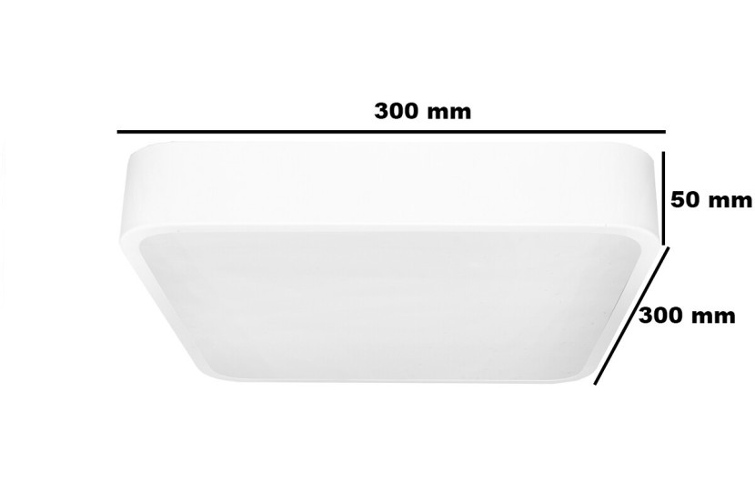 Plafon Hollywoodkwadratowy biały LED 1x24W 30cm 2160lm IP20 IdeaLED