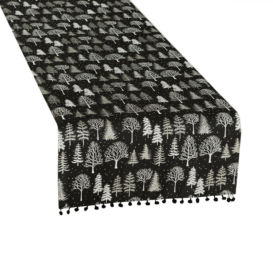 ZIMOWA MAGIA Bieżnik, szerokość 40cm x wysokość 140cm, kolor czarny