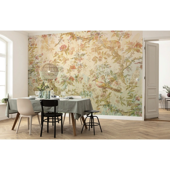 Vliestapete »Oiseau de Paradis«, Breite 350 cm, seidenmatt