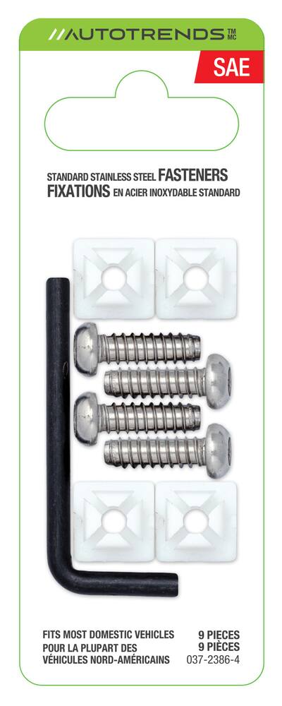 Standard Stainless License Plate Locking Fasteners