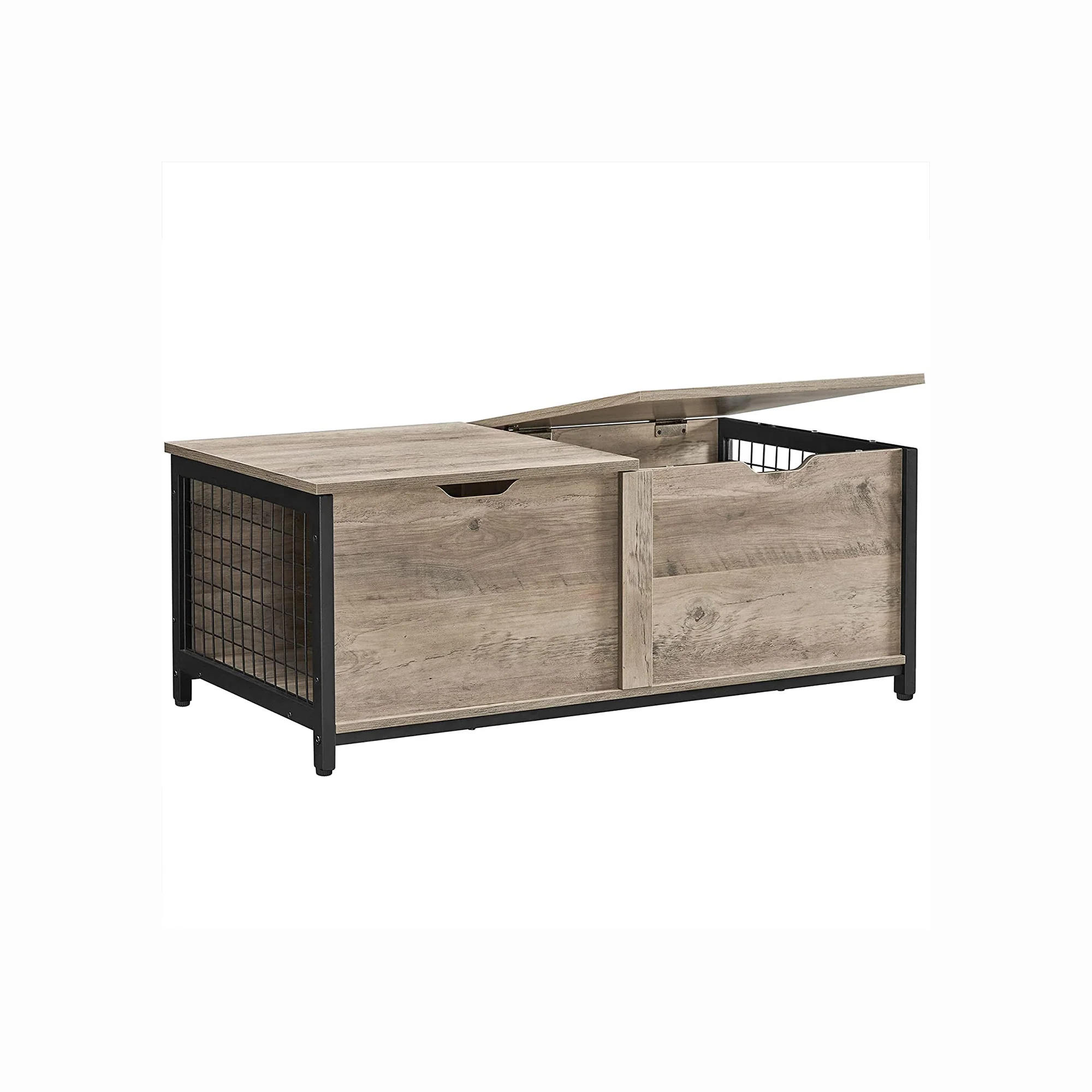 Table basse rangement grège