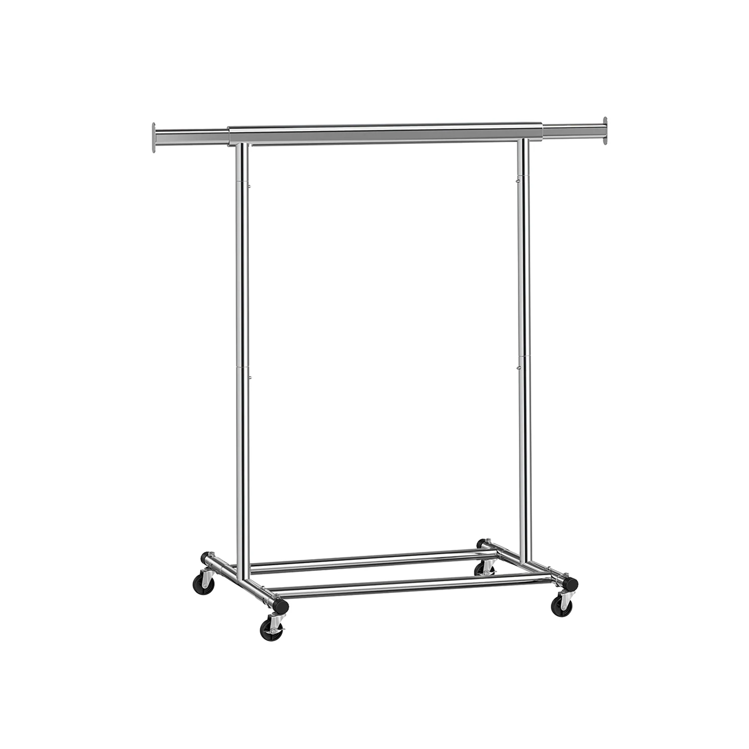 Portant à vêtements mobile avec tringle extensible